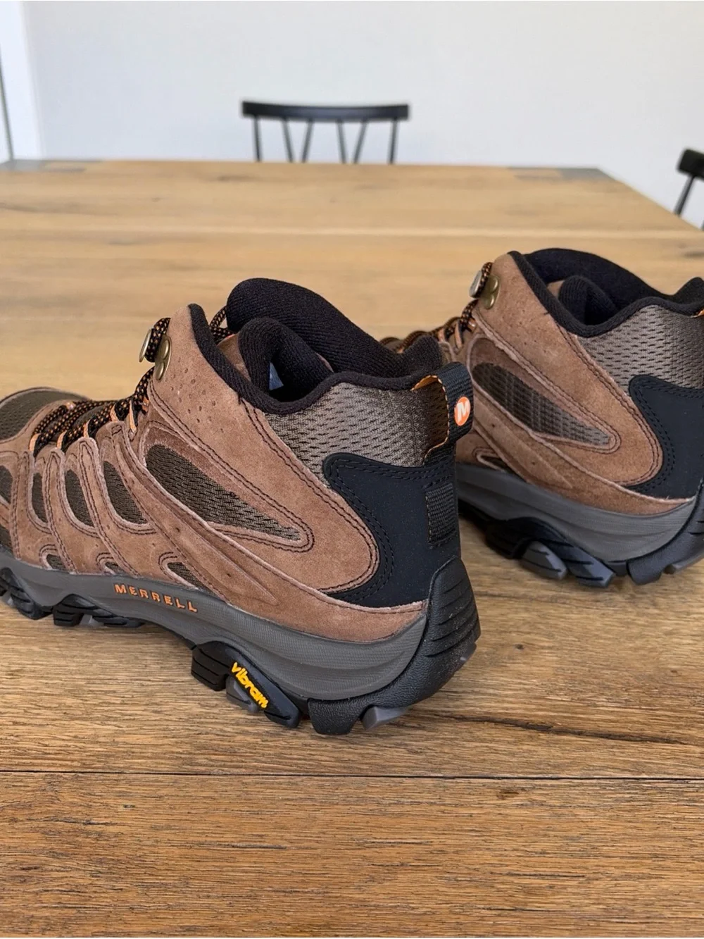Merrell Moab 3 Mid Waterproof Hiking Boots - Brown & Black - Picture 4 of 8